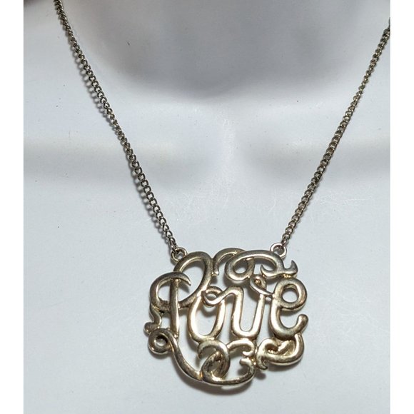 NY Collection Cursive Love Pendant Necklace - Picture 4 of 5